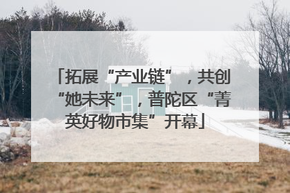 拓展“产业链”，共创“她未来”，普陀区“菁英好物市集”开幕