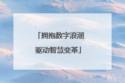 拥抱数字浪潮 驱动智慧变革