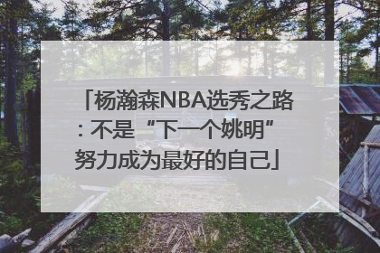 杨瀚森NBA选秀之路：不是“下一个姚明” 努力成为最好的自己