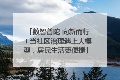 数智普陀 向新而行〡当社区治理遇上大模型，居民生活更便捷