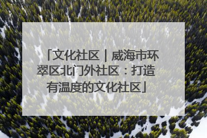 文化社区｜威海市环翠区北门外社区：打造有温度的文化社区