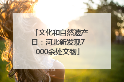 文化和自然遗产日：河北新发现7000余处文物