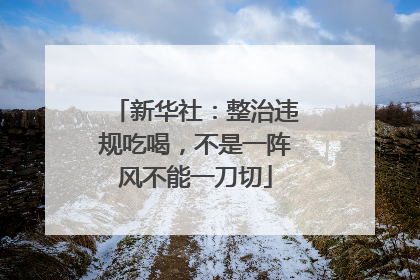 新华社：整治违规吃喝，不是一阵风不能一刀切