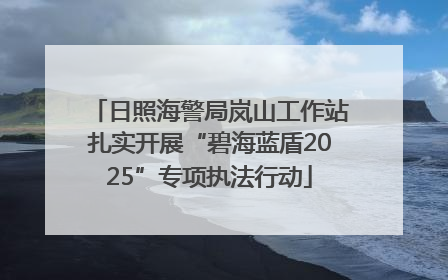 日照海警局岚山工作站扎实开展“碧海蓝盾2025”专项执法行动