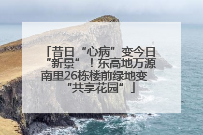 昔日“心病”变今日“新景”！东高地万源南里26栋楼前绿地变“共享花园”