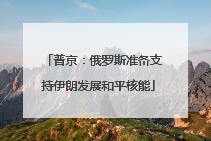普京：俄罗斯准备支持伊朗发展和平核能