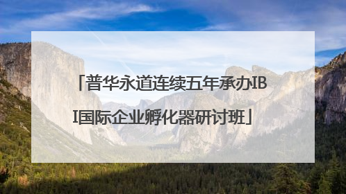 普华永道连续五年承办IBI国际企业孵化器研讨班