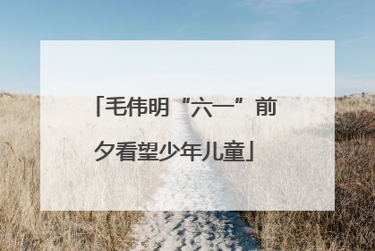 毛伟明“六一”前夕看望少年儿童