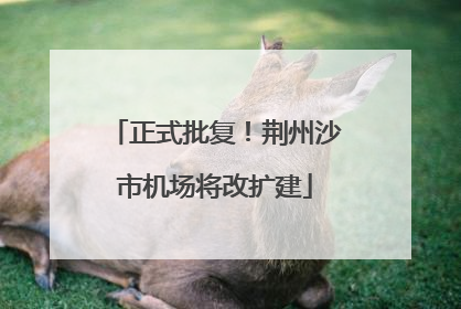 正式批复！荆州沙市机场将改扩建