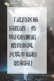 武昌区杨园街道：传统民俗邂逅婚育新风 共筑幸福和谐家园