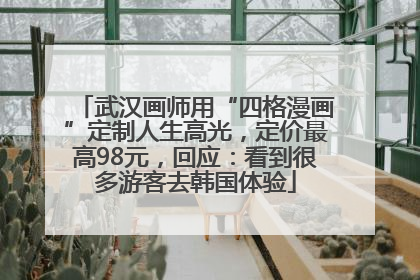 武汉画师用“四格漫画”定制人生高光，定价最高98元，回应：看到很多游客去韩国体验
