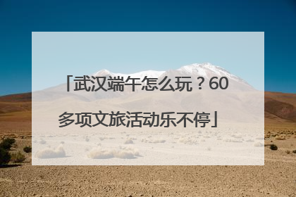 武汉端午怎么玩？60多项文旅活动乐不停