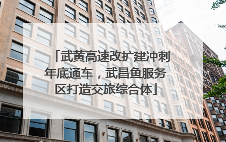 武黄高速改扩建冲刺年底通车，武昌鱼服务区打造交旅综合体