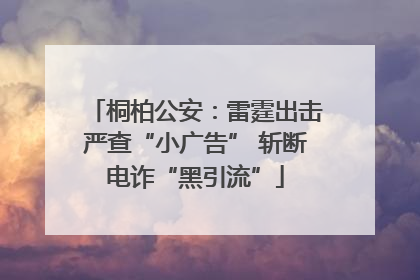 桐柏公安：雷霆出击严查“小广告” 斩断电诈“黑引流”