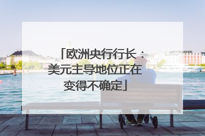 欧洲央行行长：美元主导地位正在变得不确定
