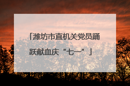 潍坊市直机关党员踊跃献血庆“七一”