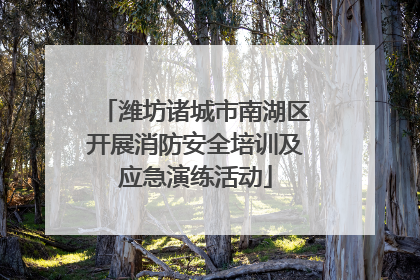 潍坊诸城市南湖区开展消防安全培训及应急演练活动