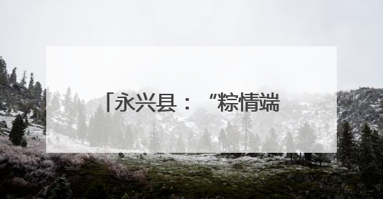永兴县：“粽情端午” 活动暖邻里