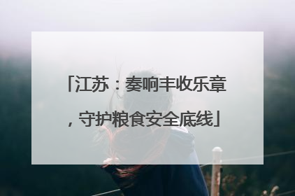 江苏：奏响丰收乐章，守护粮食安全底线