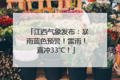 江西气象发布：暴雨蓝色预警！雷雨！直冲33℃！