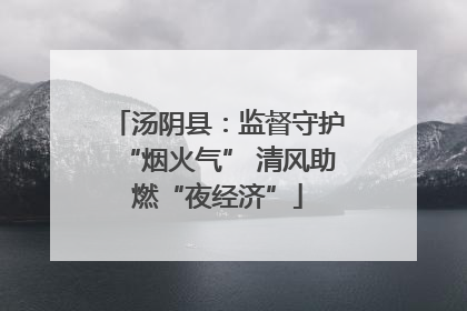 汤阴县：监督守护“烟火气” 清风助燃“夜经济”