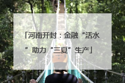 河南开封：金融“活水”助力“三夏”生产