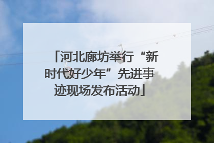 河北廊坊举行“新时代好少年”先进事迹现场发布活动