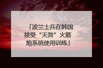 波兰士兵在韩国接受“天舞”火箭炮系统使用训练