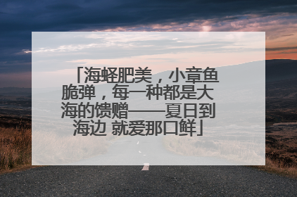 海蛏肥美，小章鱼脆弹，每一种都是大海的馈赠——夏日到海边 就爱那口鲜