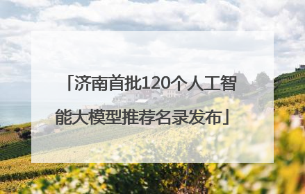 济南首批120个人工智能大模型推荐名录发布