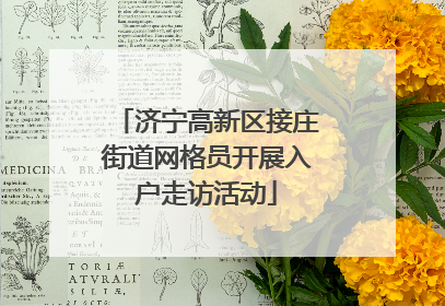 济宁高新区接庄街道网格员开展入户走访活动