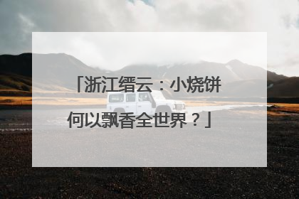 浙江缙云：小烧饼何以飘香全世界？