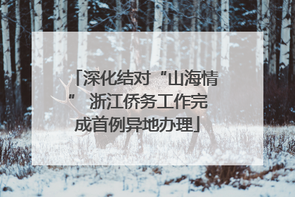 深化结对“山海情” 浙江侨务工作完成首例异地办理