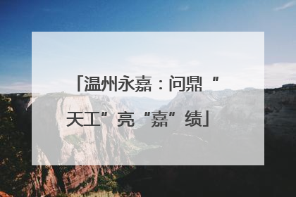 温州永嘉：问鼎“天工”亮“嘉”绩