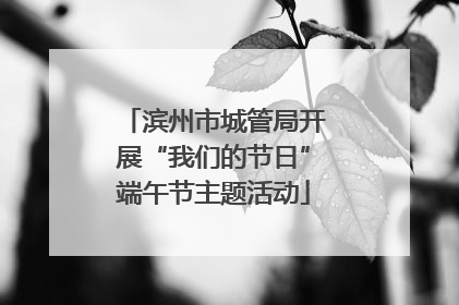 滨州市城管局开展“我们的节日”端午节主题活动