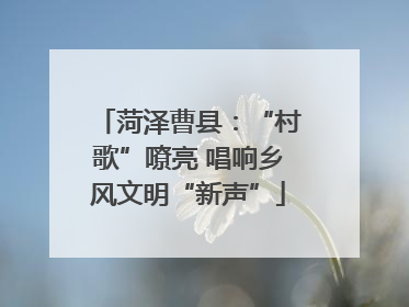 菏泽曹县：“村歌”嘹亮 唱响乡风文明“新声”