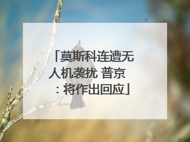 莫斯科连遭无人机袭扰 普京：将作出回应