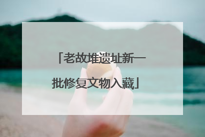 老故堆遗址新一批修复文物入藏