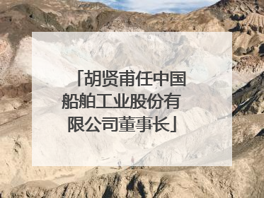 胡贤甫任中国船舶工业股份有限公司董事长