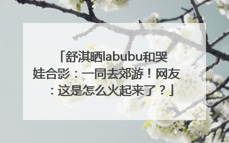 舒淇晒labubu和哭娃合影：一同去郊游！网友：这是怎么火起来了？