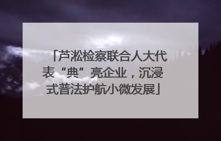芦淞检察联合人大代表“典”亮企业，沉浸式普法护航小微发展