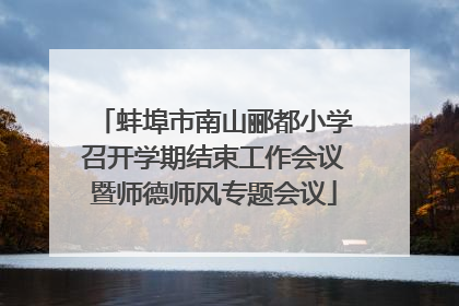 蚌埠市南山郦都小学召开学期结束工作会议暨师德师风专题会议