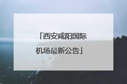 西安咸阳国际机场最新公告