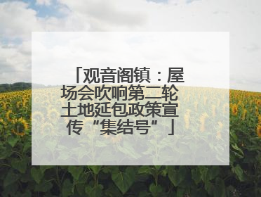 观音阁镇：屋场会吹响第二轮土地延包政策宣传“集结号”