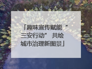 趣味宣传赋能“三安行动” 共绘城市治理新图景
