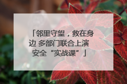 邻里守望，救在身边 多部门联合上演安全“实战课”