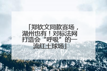 郑钦文同款赛场，湖州也有！对标法网打造会“呼吸”的一流红土球场