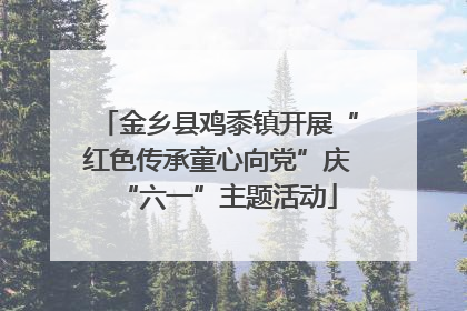 金乡县鸡黍镇开展“红色传承童心向党”庆“六一”主题活动