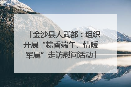 金沙县人武部：组织开展“粽香端午、情暖军属”走访慰问活动