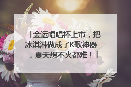 金运唱唱杯上市，把冰淇淋做成了K歌神器，夏天想不火都难！